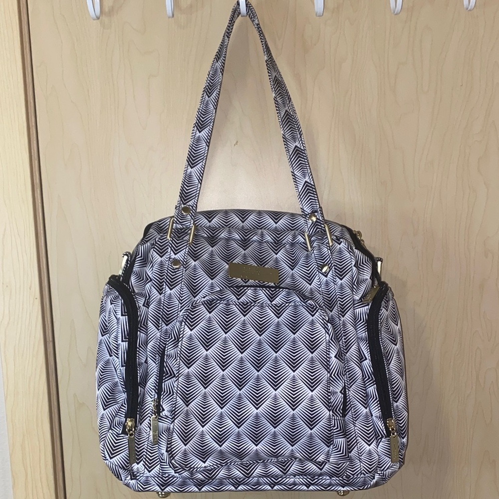 Ju-Ju-Be Black and White Geometric Baby Bag